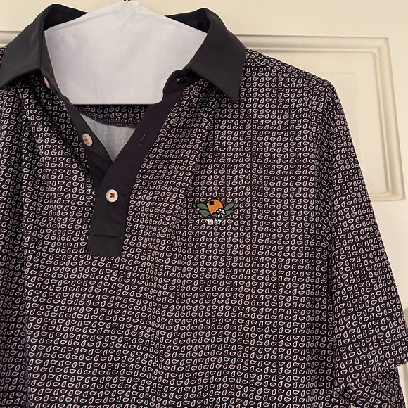 Footjoy Golf Shirt with paisley pattern for West Orange Country Club size large - Picture 2 of 3